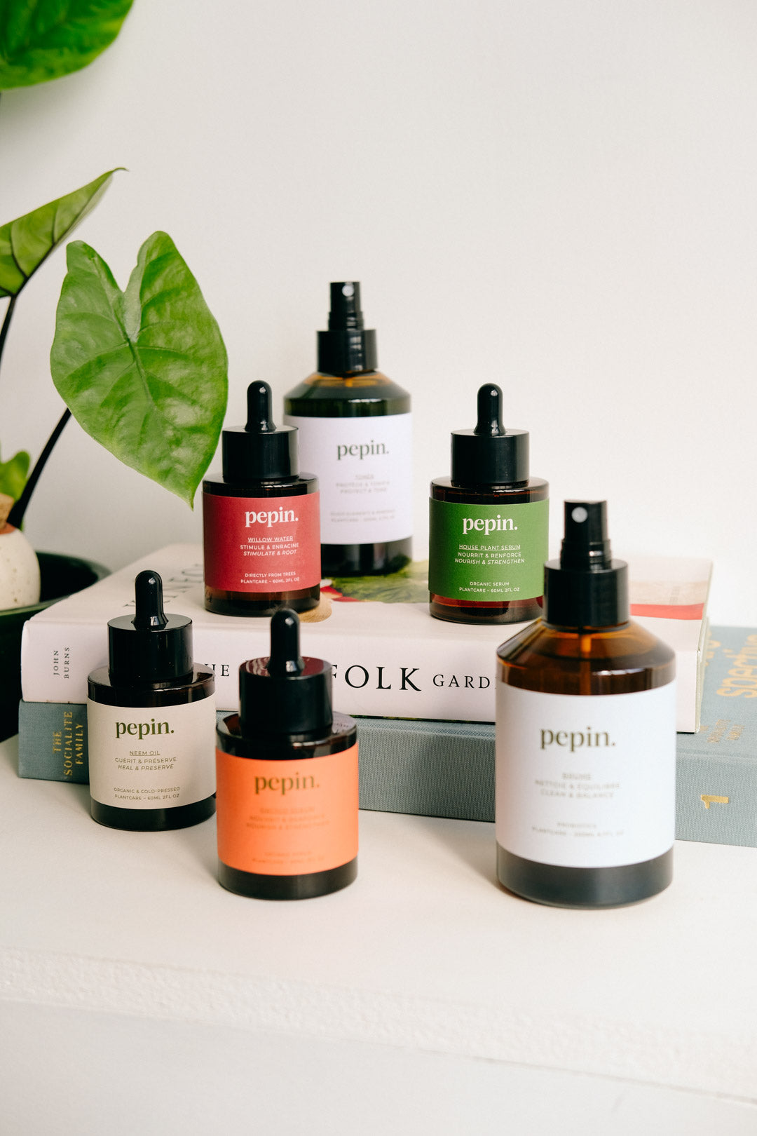 Samling af økologisk gødning til forskellige planter