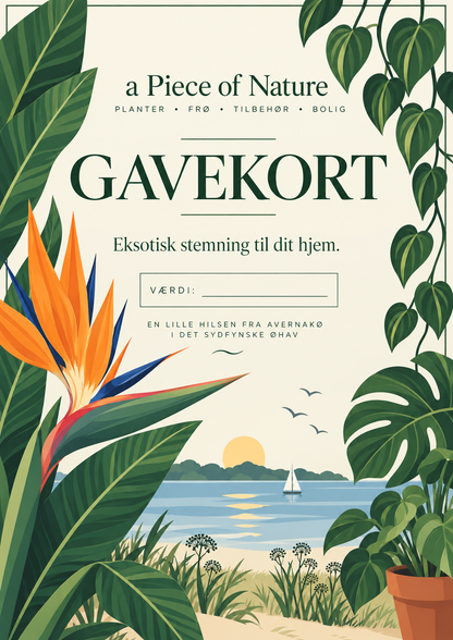 Gavekort til a Piece of Nature i temaet eksotiske planter