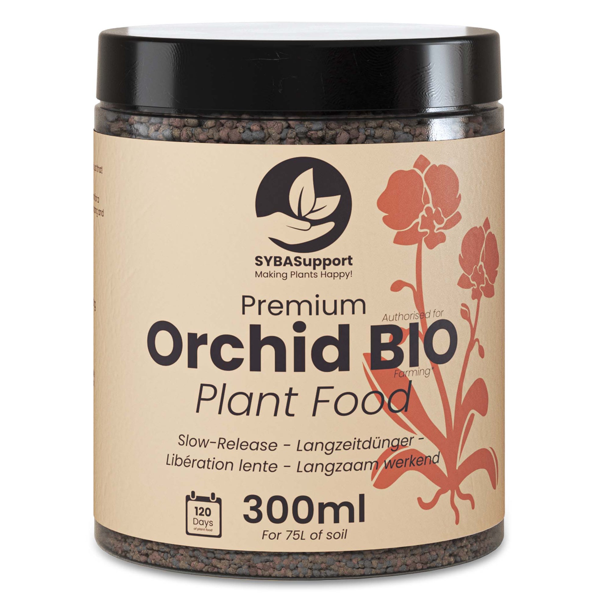 Langtidsvirkende økologisk gødning til orkideer. Granulat